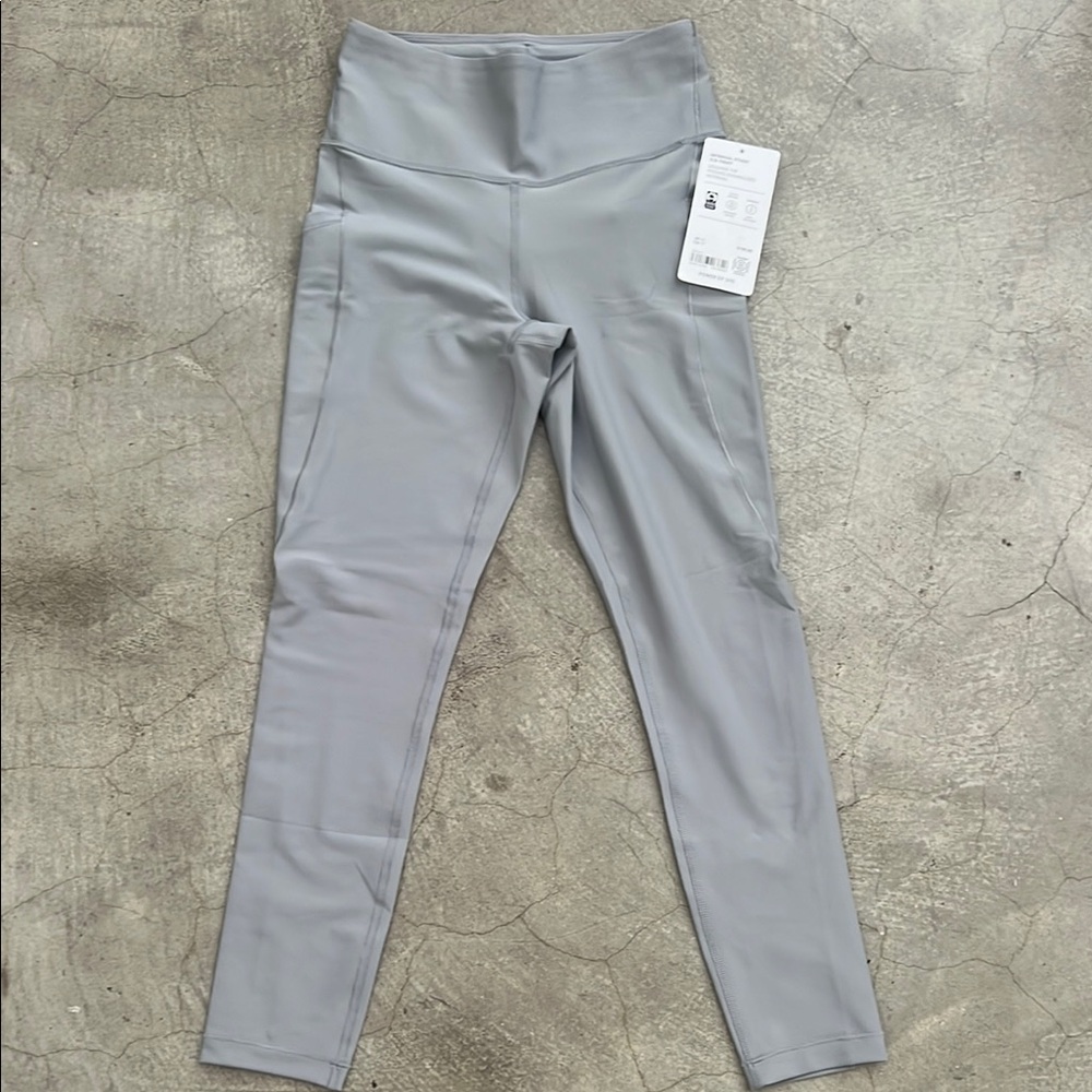 Athleta Light Gray High-Waisted Leggings